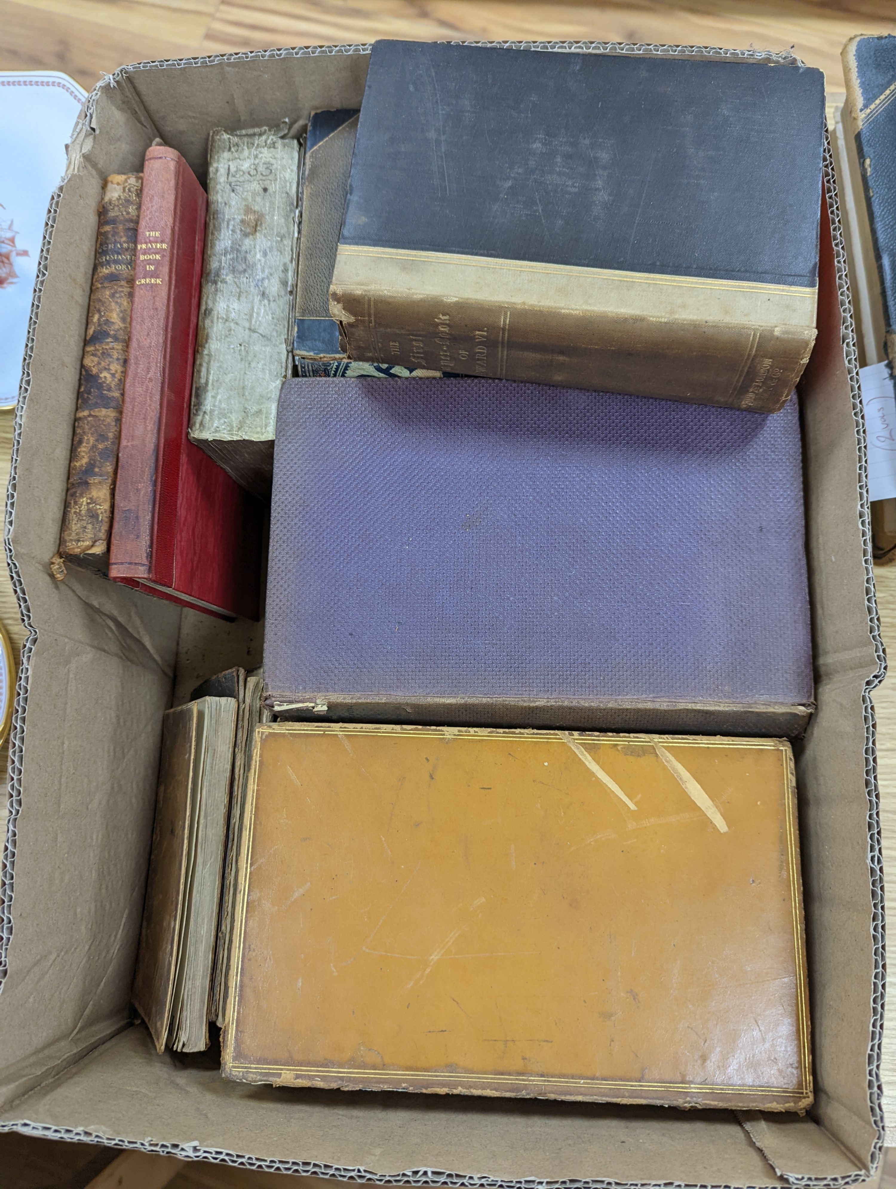 Antiquarian Books - Religious interest; various dates and bindings; including Watts's A Short View of Scripture History. 21st ed., 1804, newly rebound. half morocco and marbled boards